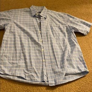 Blue and white checkered Izod button down